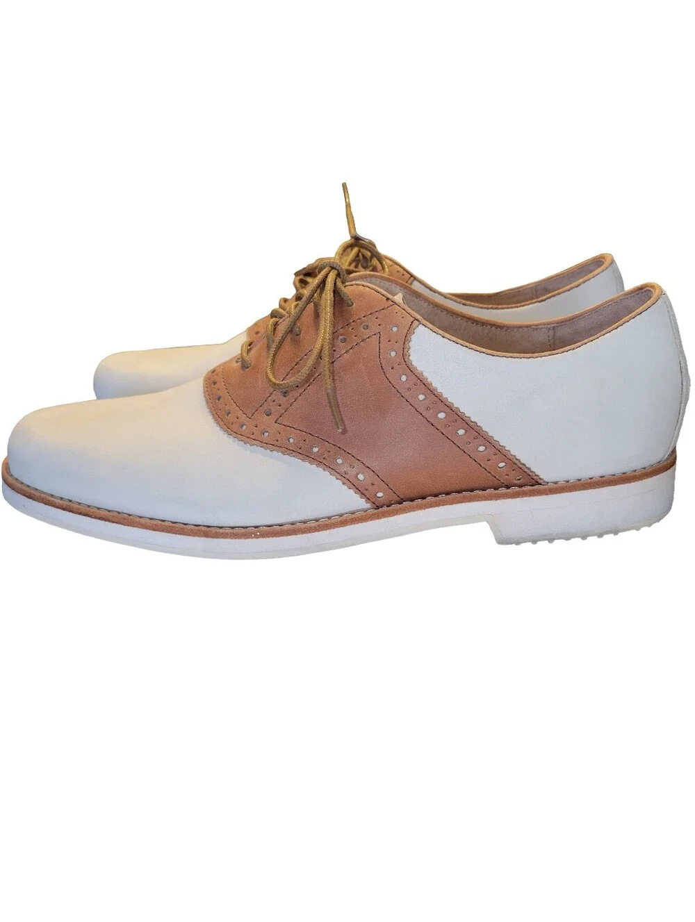 Polo Ralph Lauren Two-Tone Leather Saddle Shoes Men's Size 10.5 Classic Oxford